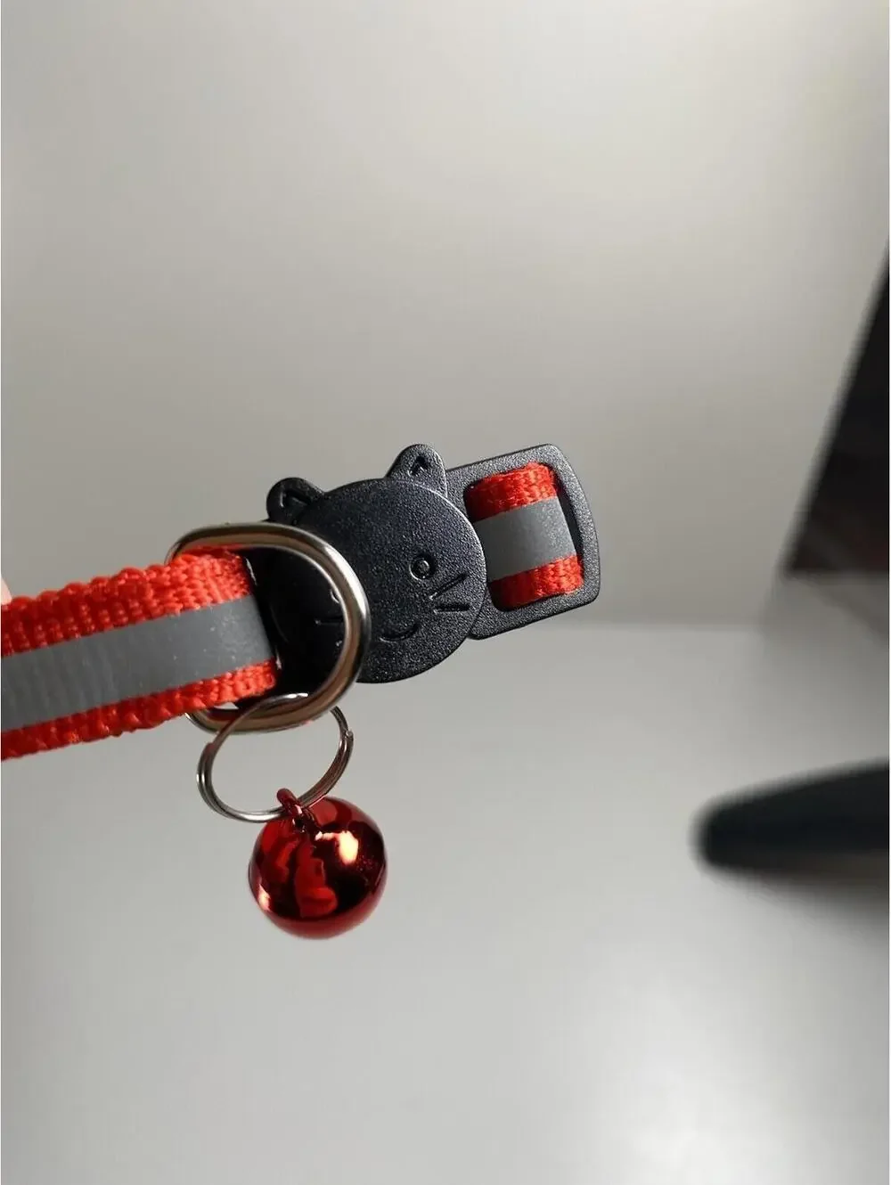 Red Cat Breakaway Collar with Jingle Bell, New